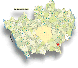 Mappa della Provincia di (MI). La frazione in rosso rappresenta Colturano